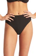 Sea Level Retro High Waist Bikini Bottoms