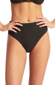 Sea Level Retro High Waist Bikini Bottoms
