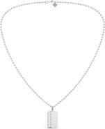 HauteCarat Lab Grown Diamond Dog Tag Necklace