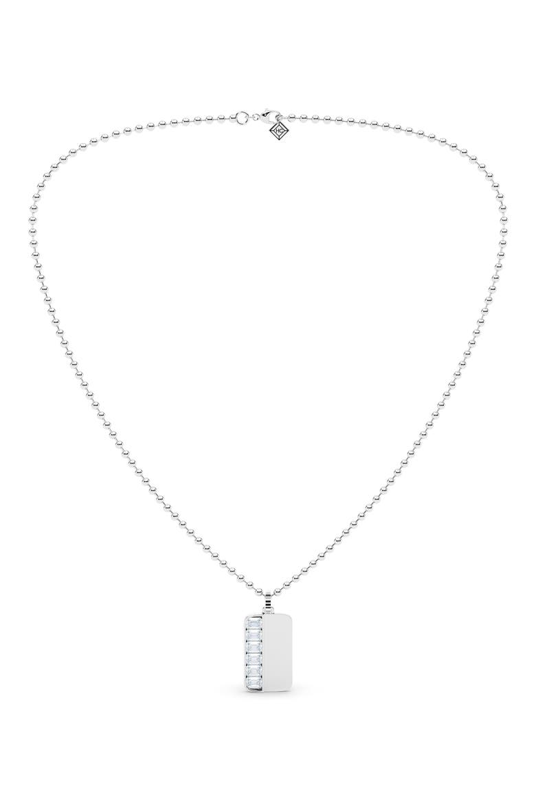 Lab Grown Diamond Dog Tag Necklace video