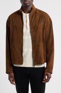 Emporio Armani Suede Zip Front Jacket