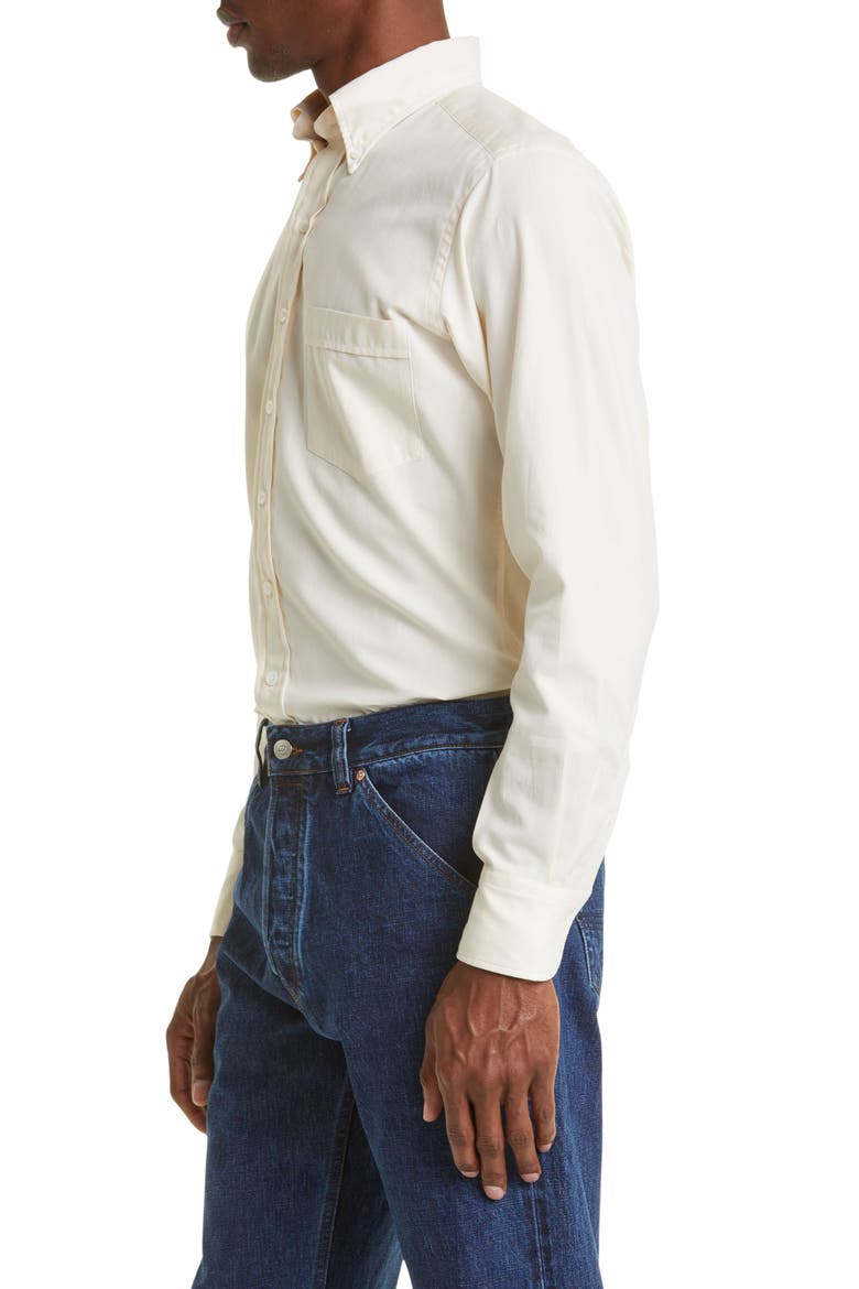 Oxford Cotton Button-Down Shirt, Alternate, color, NEUTRAL