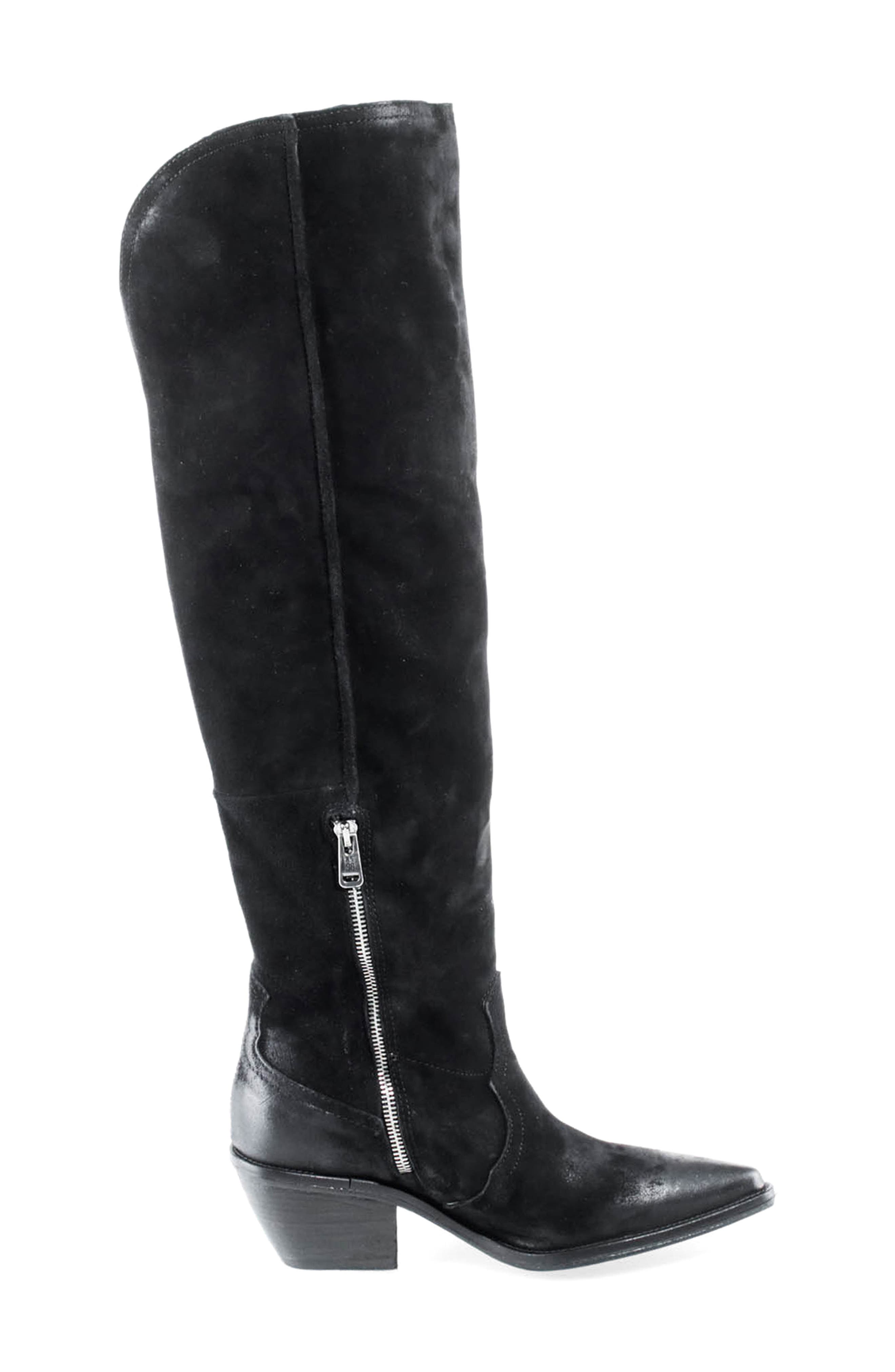 Clifford Over the Knee Boot, Alternate, color, BLACK