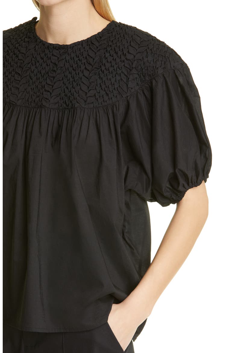 Paz Smocked Blouse, Alternate, color, BLACK
