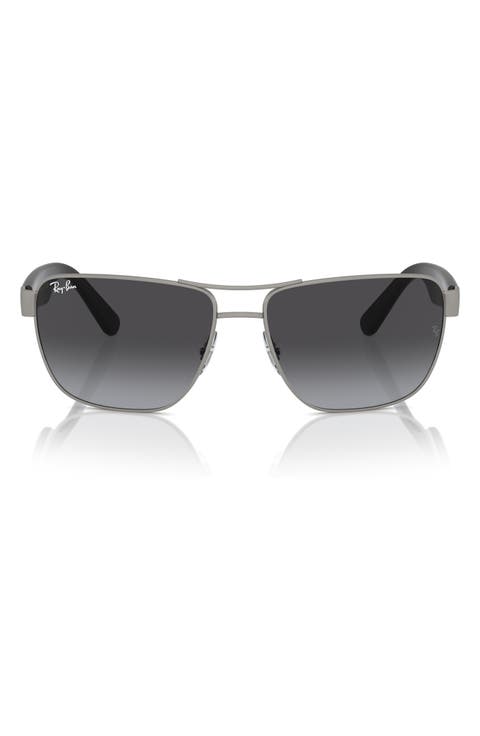 RB3745L 63mm Oversize Gradient Rectangular Sunglasses