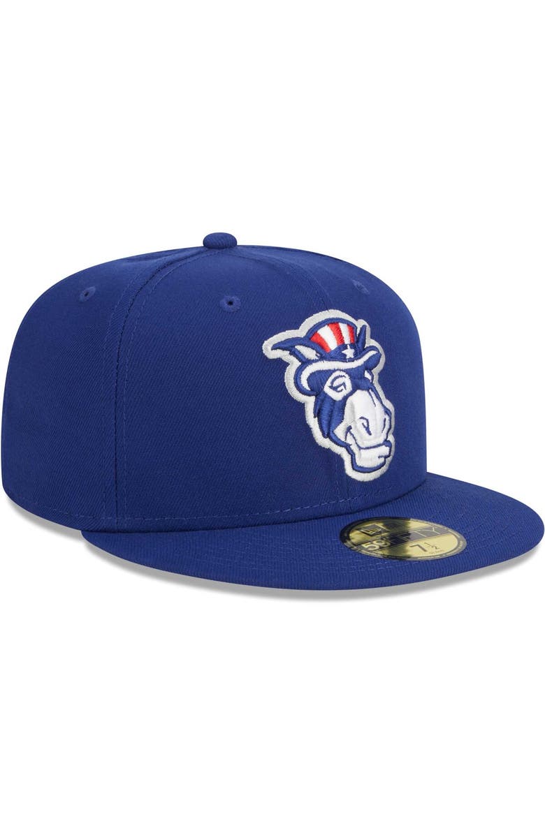 New Era Men's New Era Navy New Hampshire Fisher Cats Theme Nights New Hampshire Primaries 59FIFTY Fitted Hat, Alternate, color, Navy