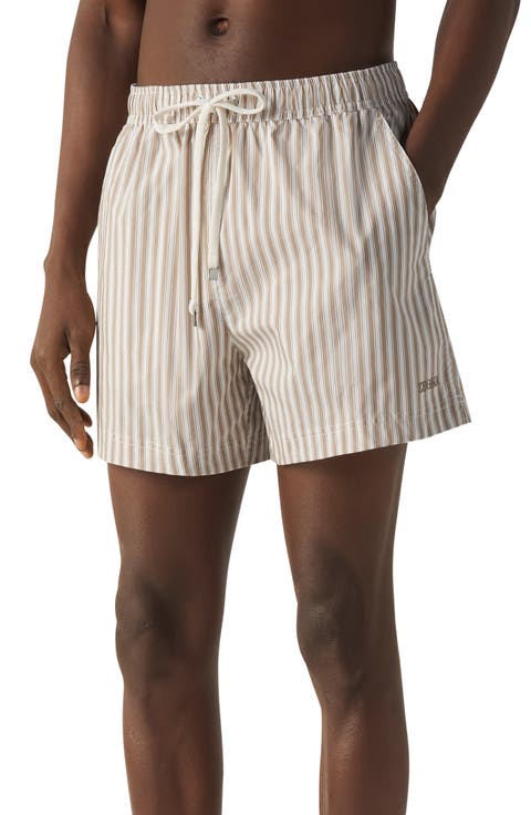 Striped Swim Trunks