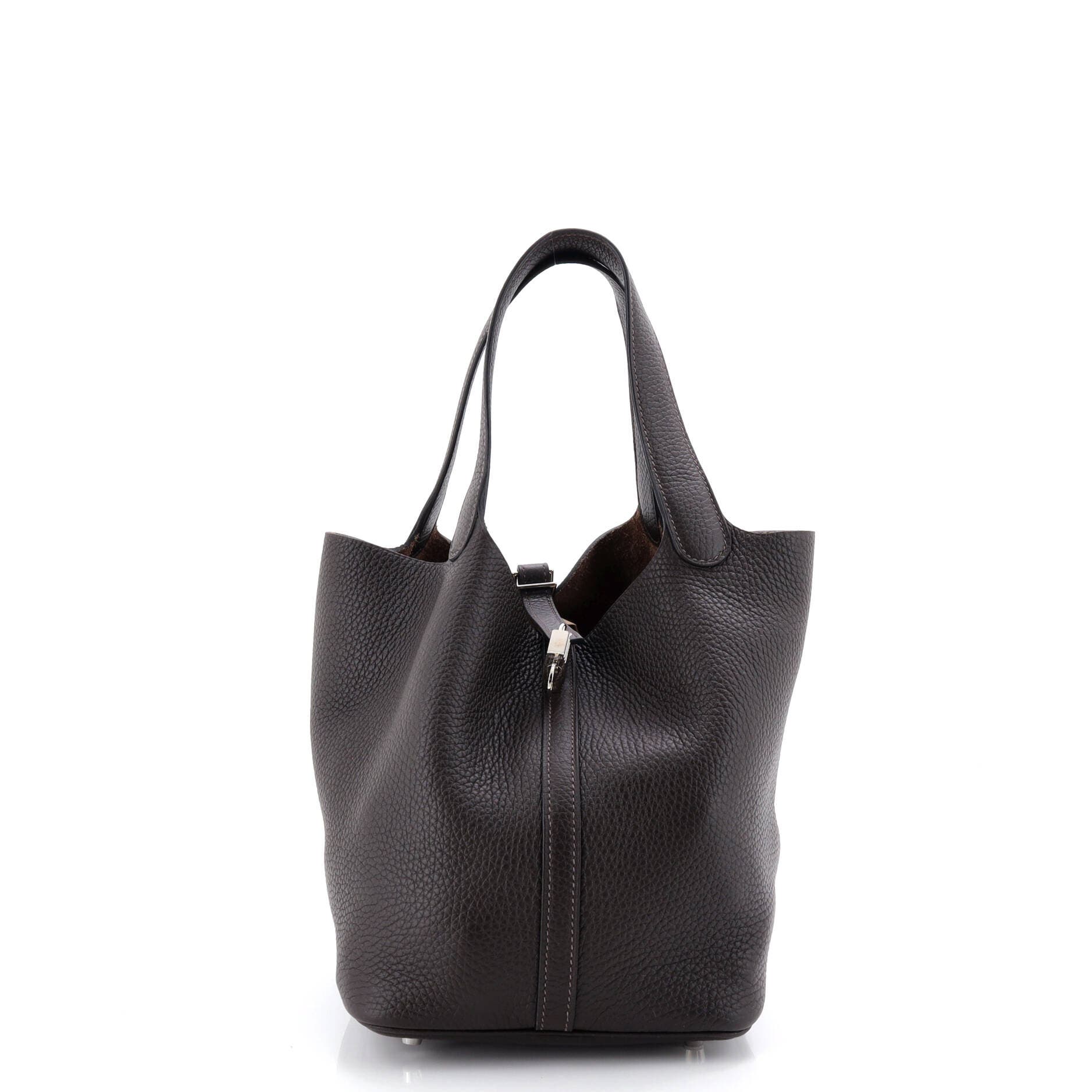 Picotin Lock Bag Clemence MM, Main, color, Brown