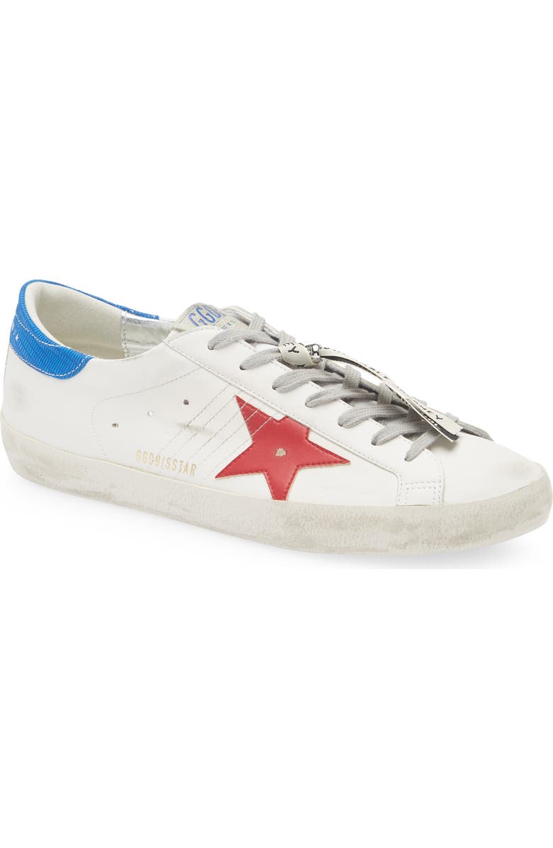 Golden Goose Super-Star Bio Based Sneaker, Main, color, White/ Red/ Blue
