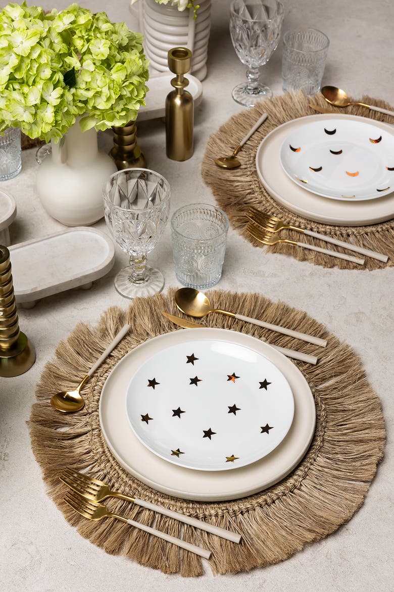 Charmed Star Salad Plate Set, Alternate, color, White