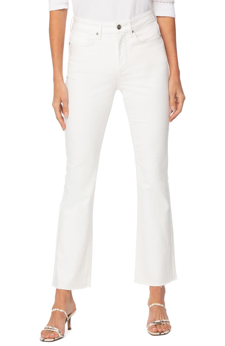 NYDJ Cool Embrace<sup>®</sup> Raw Hem Ankle Slim Bootcut Jeans, Main, color, Optic White