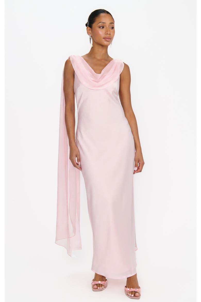 Maya Midi Dress, Main, color, Powder Pink Luxe Satin