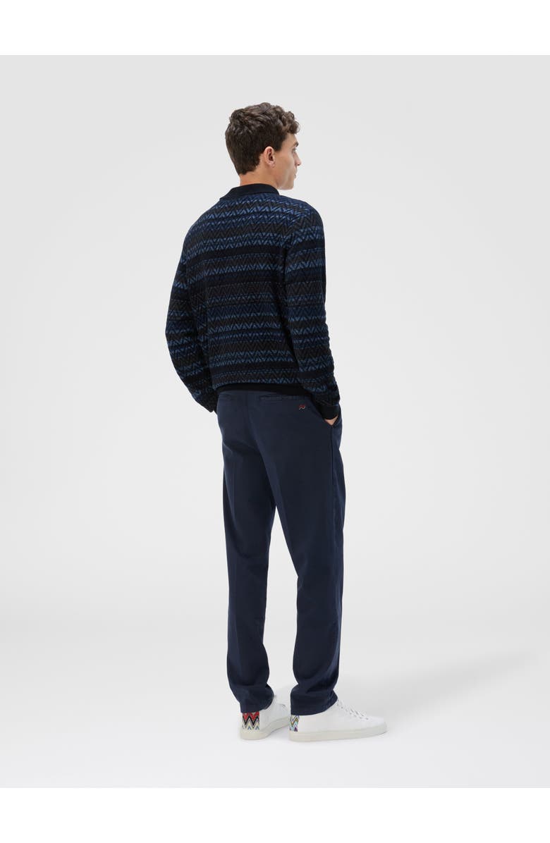 Missoni Chino Pants In Cotton, Alternate, color, Blue