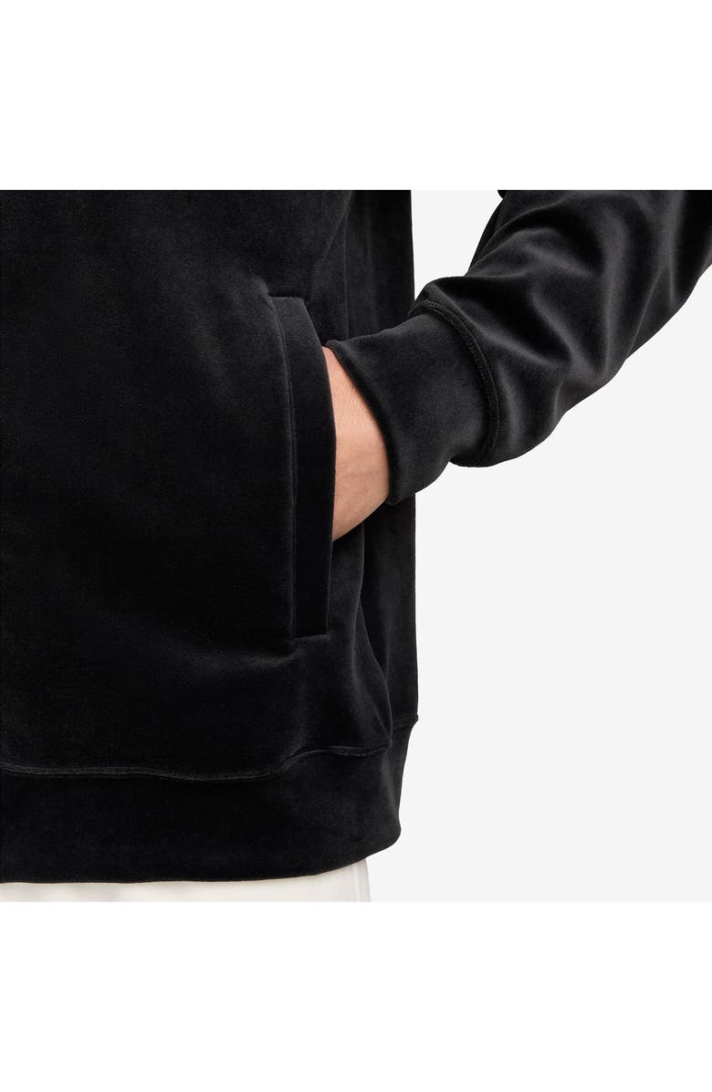 Jordan Jumpman Embroidered Velour Track Jacket, Alternate, color, Black/ Gym Red