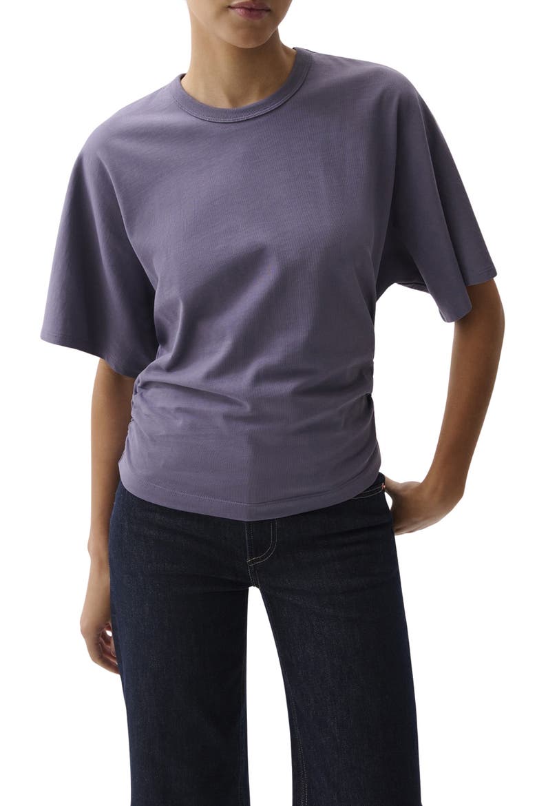 Veronica Drop Shoulder Cotton T-Shirt, Main, color, ACAI
