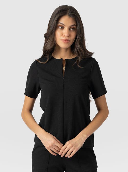 Saint + Sofia Keller Zip Up Tee