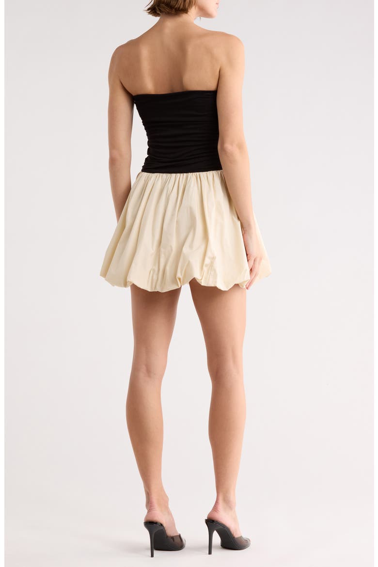 Bubble Skirt Minidress, Alternate, color, BLACK