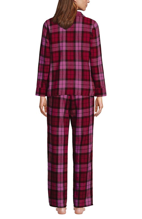 Lands' End Flannel 2 Piece Pajama Set In Multi