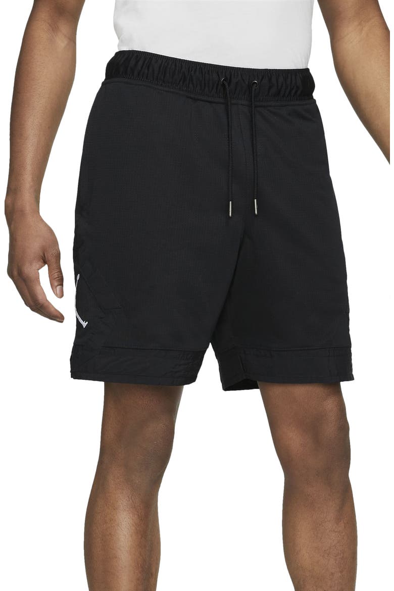 Jumpman Diamond Mesh Basketball Shorts, Main, color, BLACK