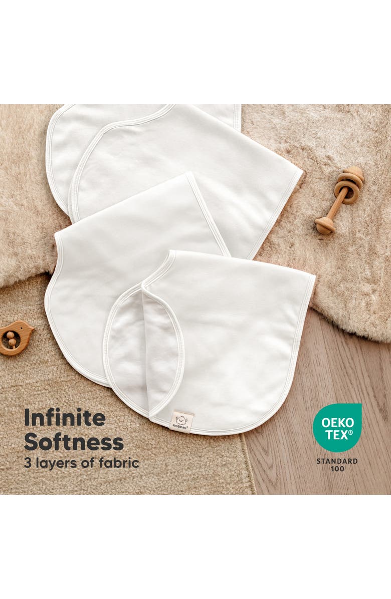 KeaBabies 4-Pack Hallo Burp Cloths, Alternate, color, Soft White