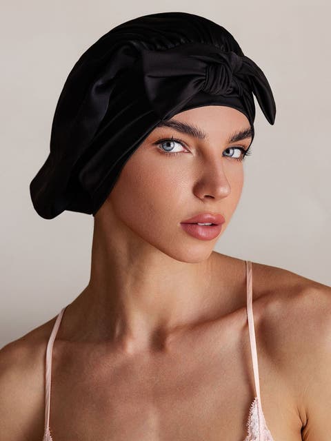 Pure Silk Bowknot Tie Bonnet