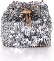 BADGLEY MISCHKA Piper Sequin And Bugle Bead Bucket Bag