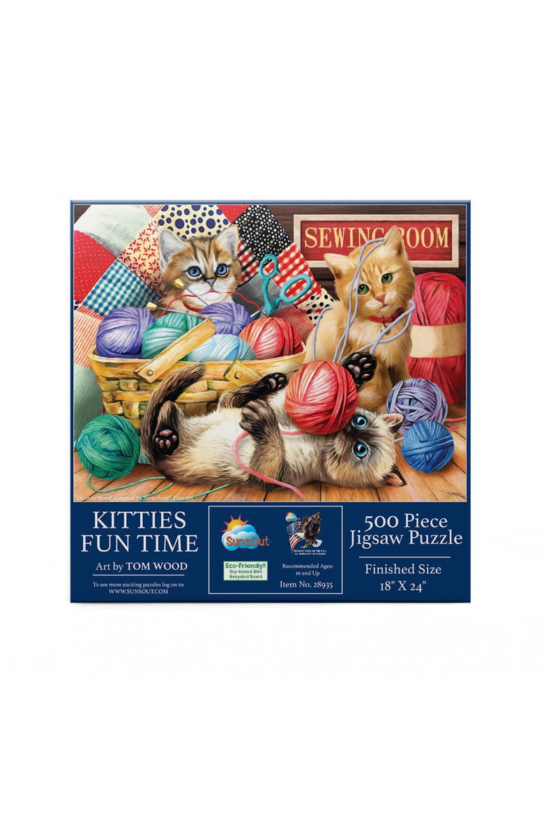 Kitties Fun Time 500 piece Jigsaw Puzzle for Adults, Alternate, color, Multicolor