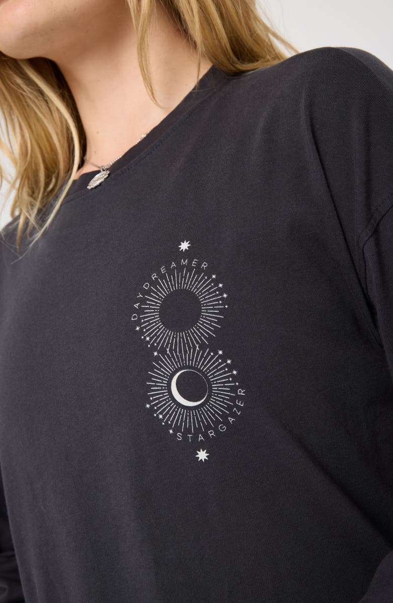 Spiritual Gangster 888 Dreamer Denver Long Sleeve Graphic T-Shirt, Alternate, color, Vintage Black