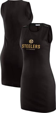 WEAR by Erin Andrews Women's WEAR by Erin Andrews x Gracie Hunt Black Pittsburgh Steelers Ribbed Tank Dress