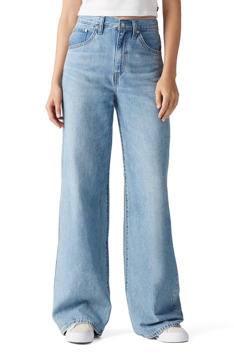 Levi's<sup>®</sup> Cinch Baggy Wide Leg Jeans, Main, color, Invested Indigo