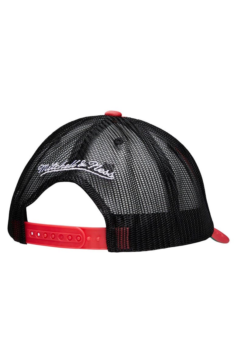 Mitchell & Ness Men's Mitchell & Ness Pink San Antonio Spurs 2003 NBA Finals Champions Hardwood Classics Trucker Snapback Adjustable Hat, Alternate, color,