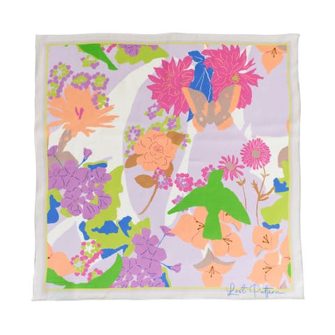 FRIDA x LOST PATTERN "Frida's Garden" Silk Bandana Scarf