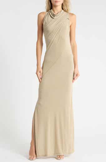 Wind Ruched Jersey Maxi Dress