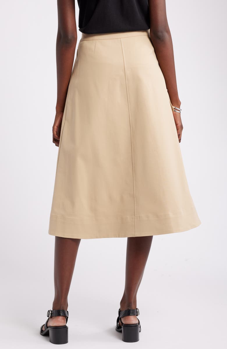 Nordstrom Stretch Cotton Midi Cargo Skirt, Alternate, color, Tan Travertine