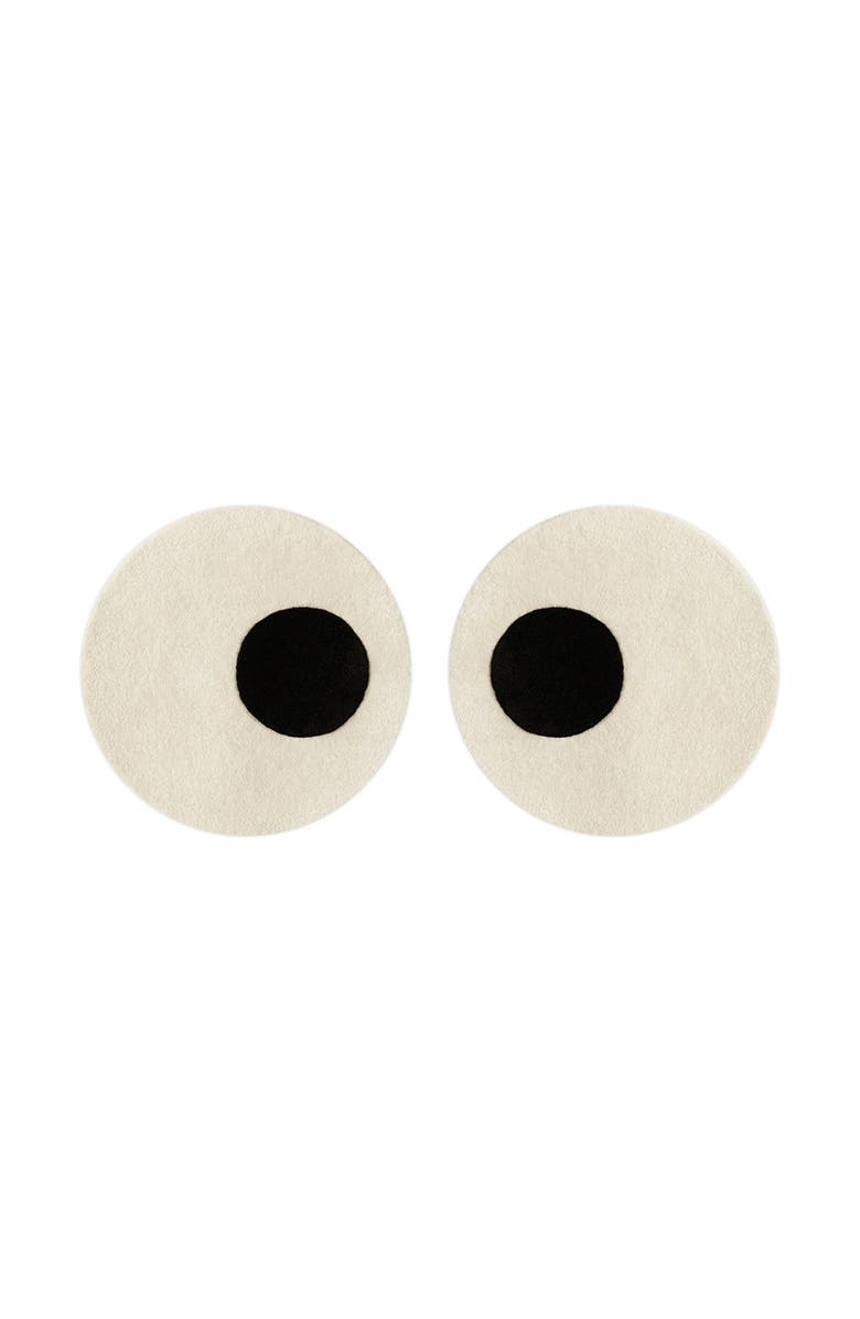 Maison Deux Eyes Pair Rug, Main, color, White / Black Print