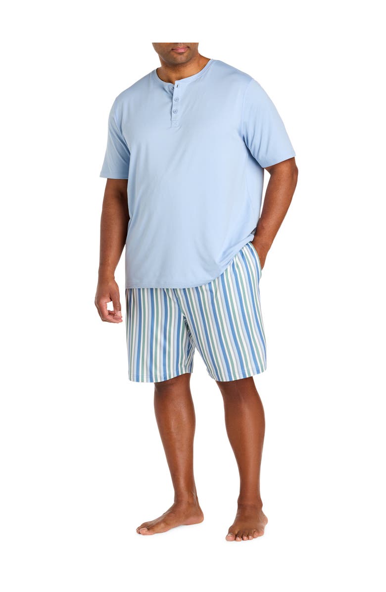 Harbor Bay by DXL Big & Tall Performance Striped Lounge Shorts, Alternate, color, Multi