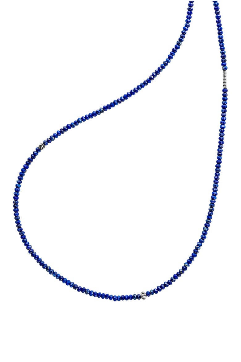 Caviar Icon Station Necklace, Alternate, color, SILVER