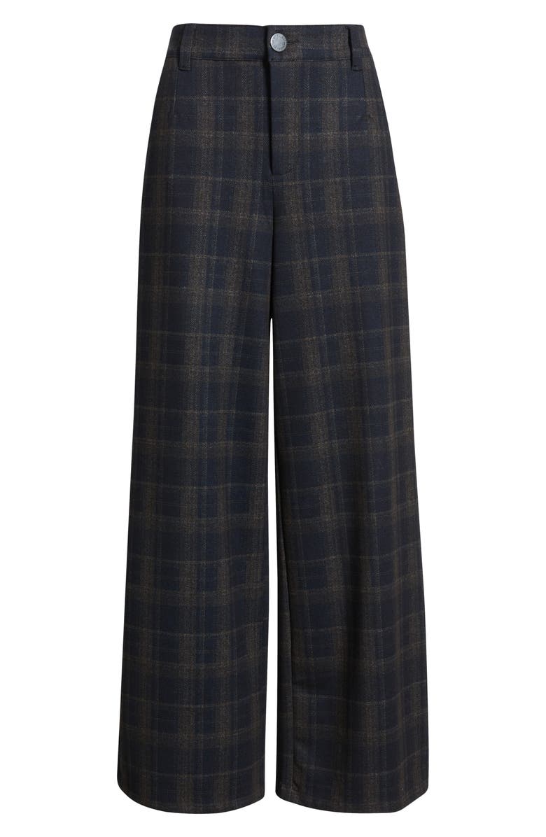 Wit & Wisdom Whitney Skyrise Flat Front Wide Leg Pants, Alternate, color, Ultra Navy Multi