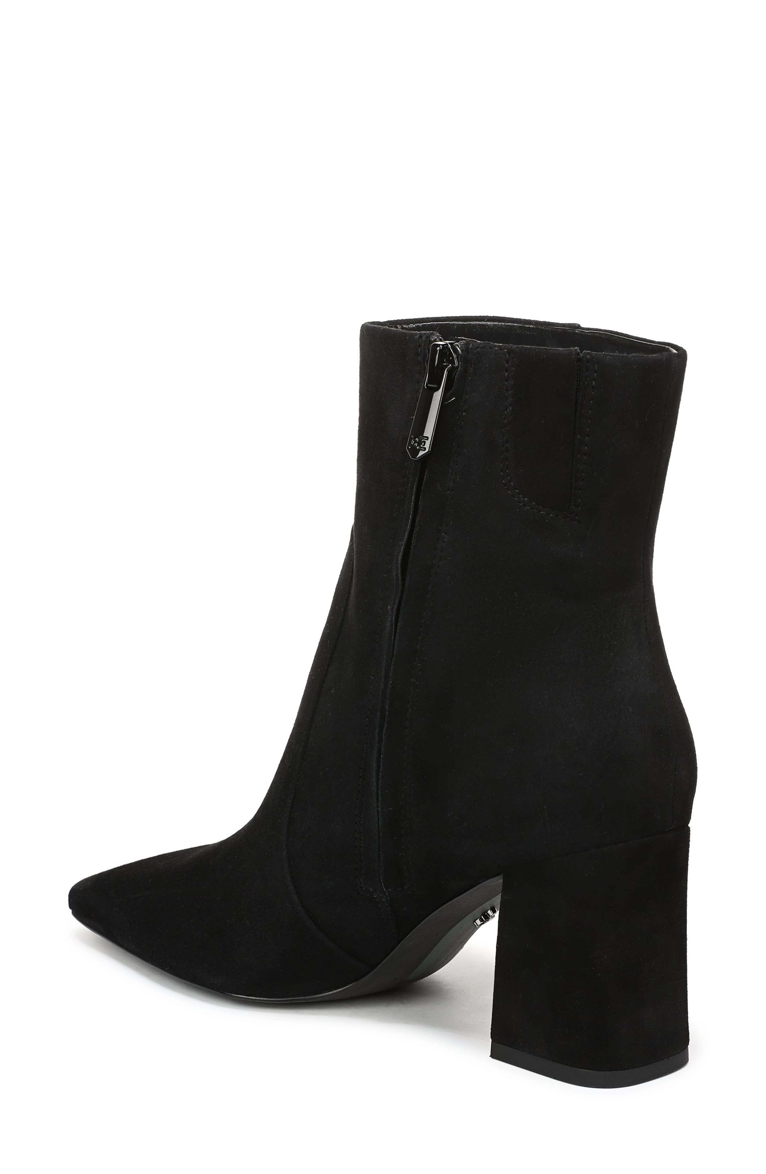 Scottie Block Heel Bootie, Alternate, color, BLACK SUEDE