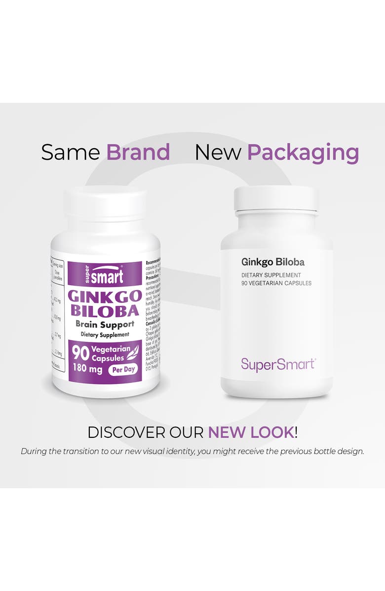 SuperSmart Ginkgo Biloba 180mg per Day, Alternate, color, NO COLOR