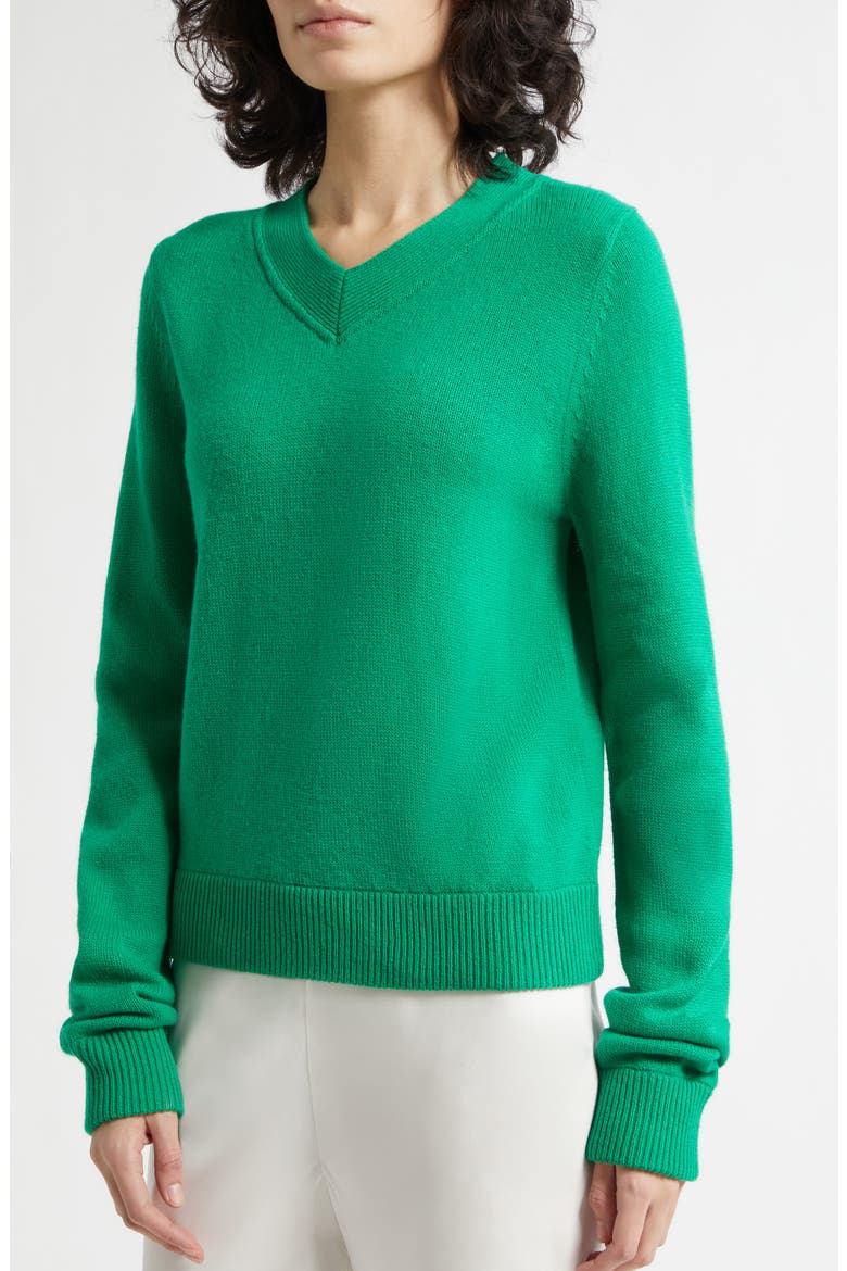 Freddie Merino Wool & Cashmere Sweater, Alternate, color, EMERALD
