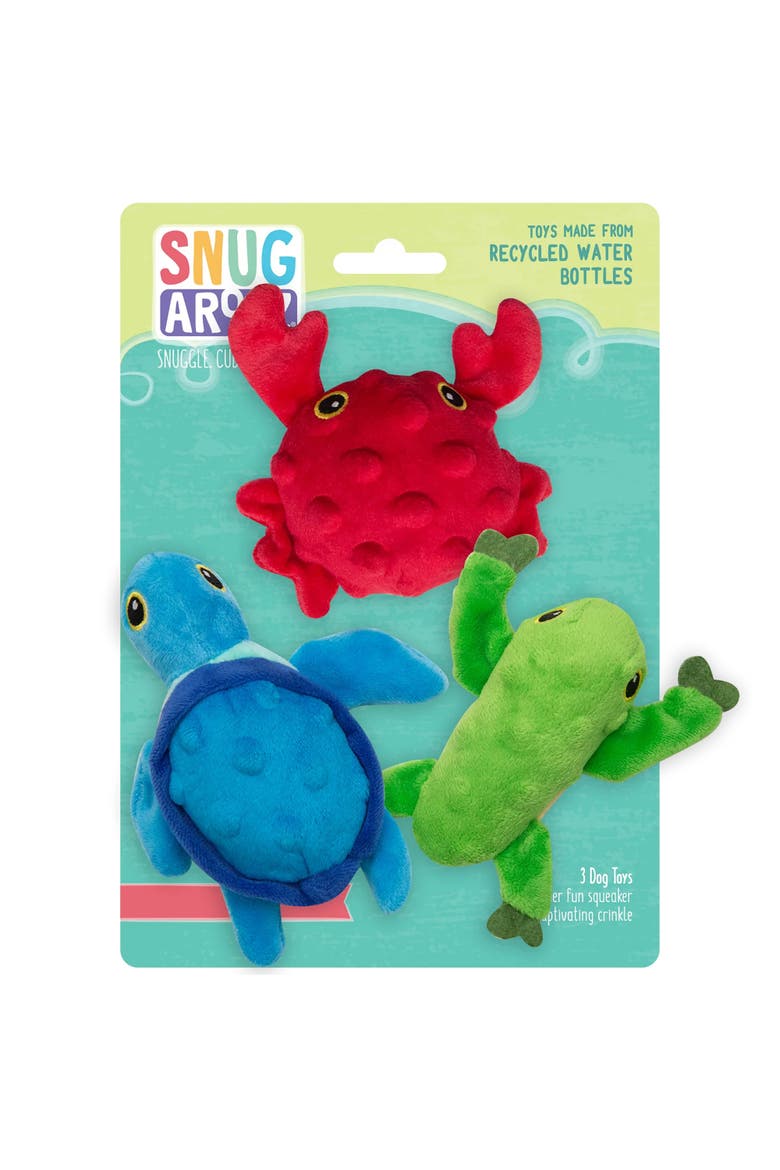 3 Pack Animal Dog Toys, Alternate, color, Multicolored