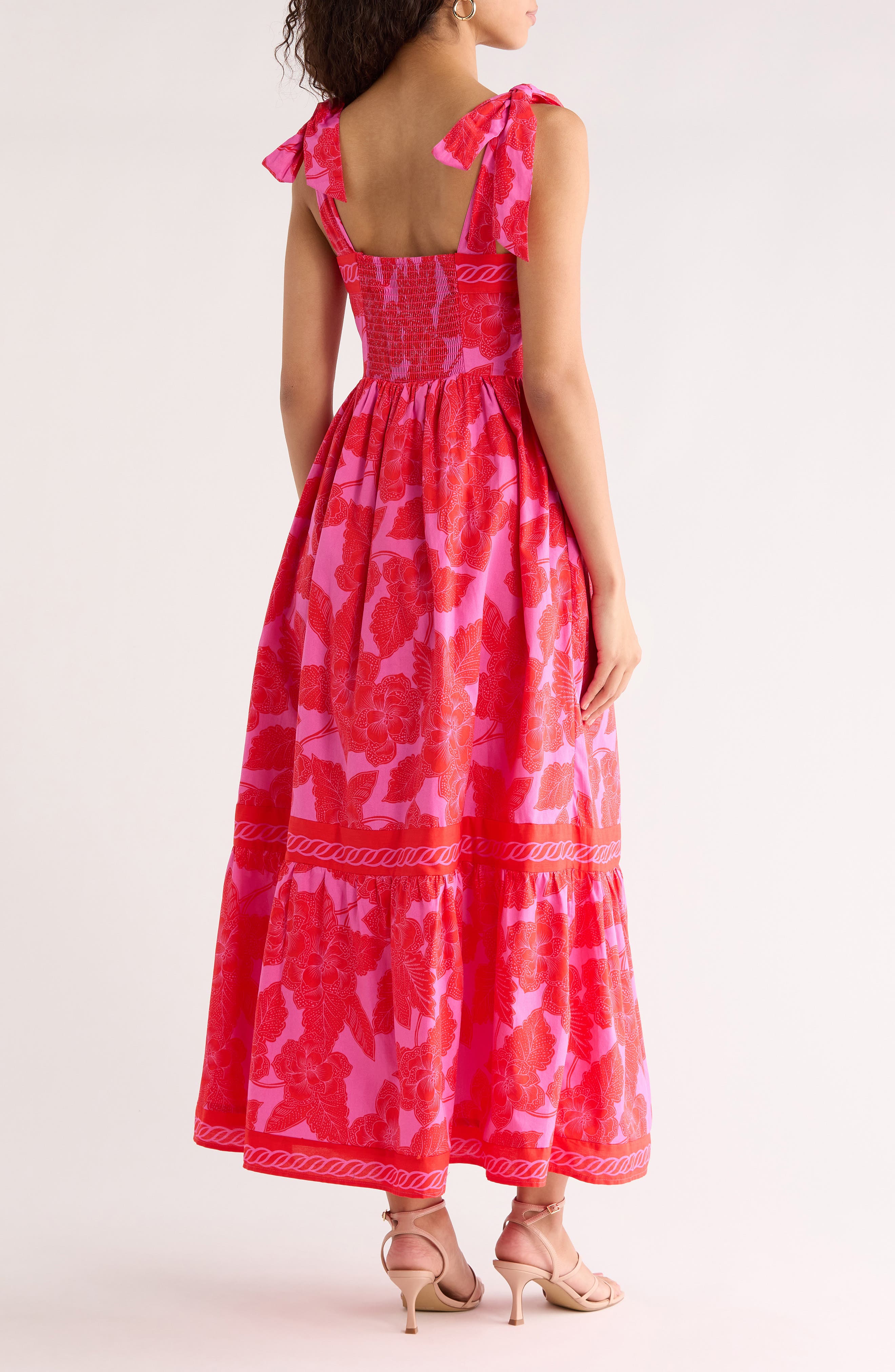 Rency Floral Tiered Cotton Maxi Sundress - image 4