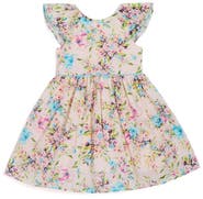 Pippa & Julie Floral Print Flutter Sleeve Dress