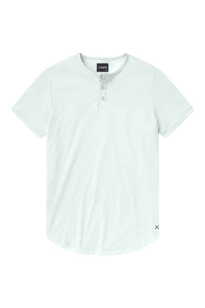 AO Curved Hem Short Sleeve Henley, Alternate, color, DIAPHONOUS