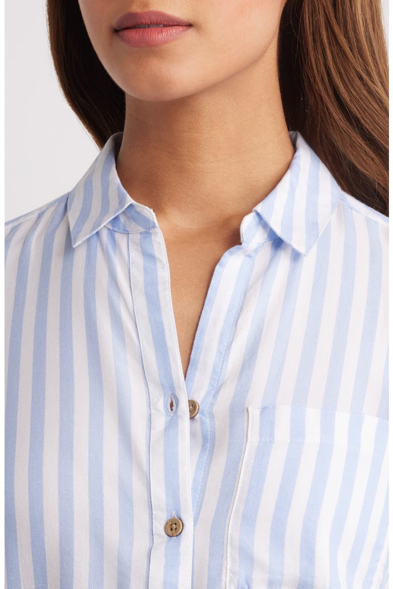 Candace Stripe Button-Up Shirt, Alternate, color, BLUE VEIL