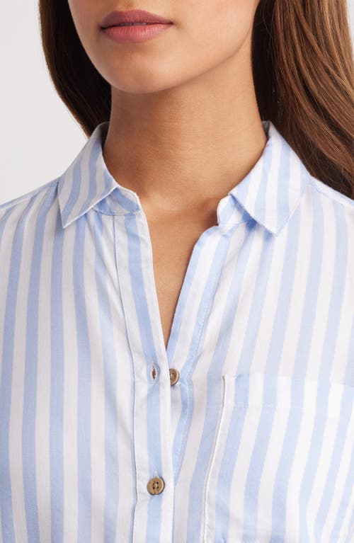BEACHLUNCHLOUNGE BEACHLUNCHLOUNGE CANDACE STRIPE BUTTON-UP SHIRT 