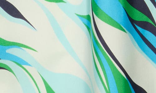 Renee C Abstract Front Twist Dress In Blue