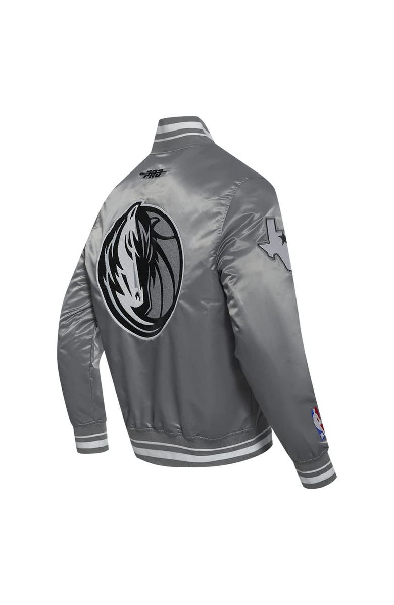 PRO STANDARD Men's Pro Standard Gray Dallas Mavericks 2024/25 City Edition Chenille Applique Satin Jacket, Alternate, color, 