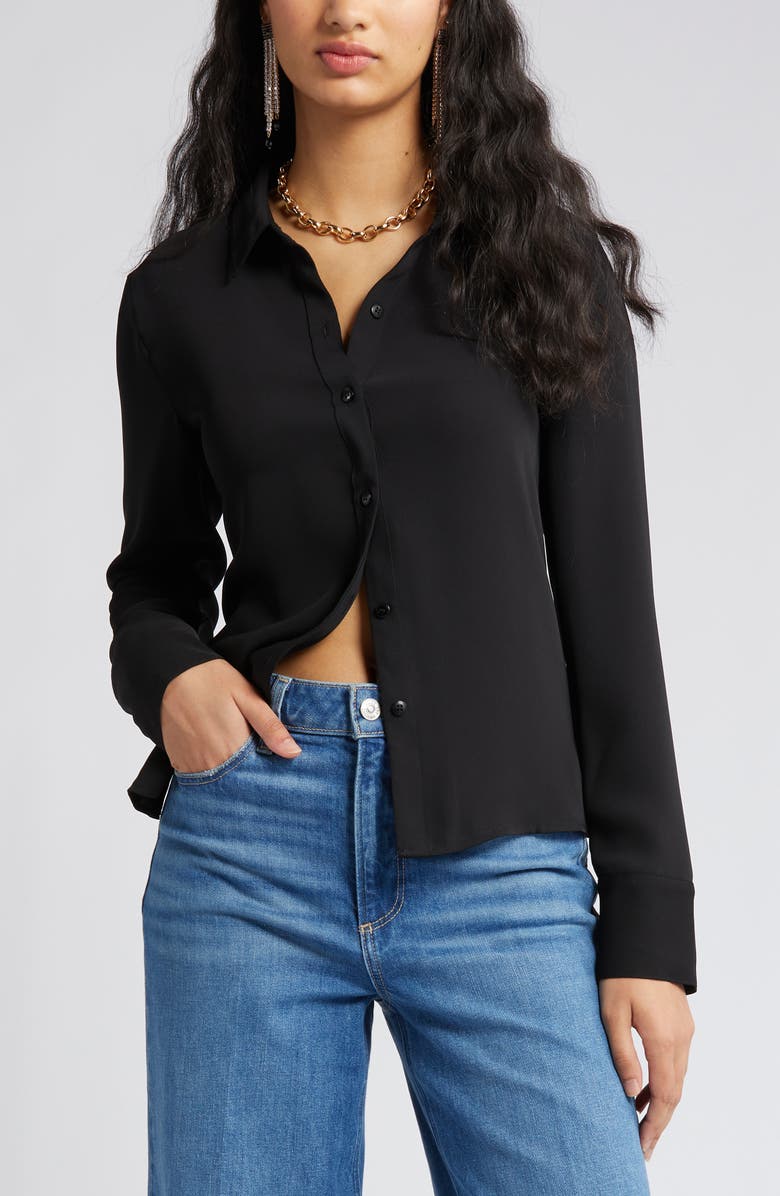 Open Edit Slim Fit Button-Up Shirt, Alternate, color,